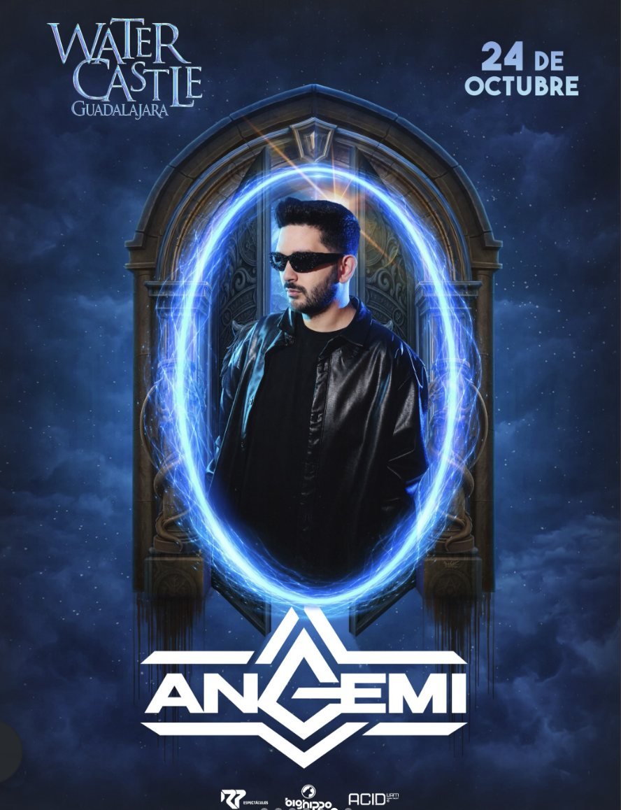 Cartel oficial de Angemi en Water Castle Guadalajara
