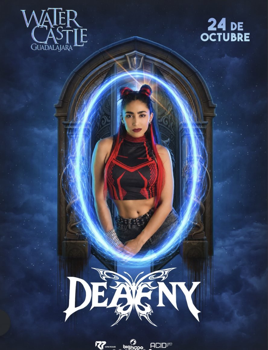 Cartel oficial de Deafny en Water Castle Guadalajara