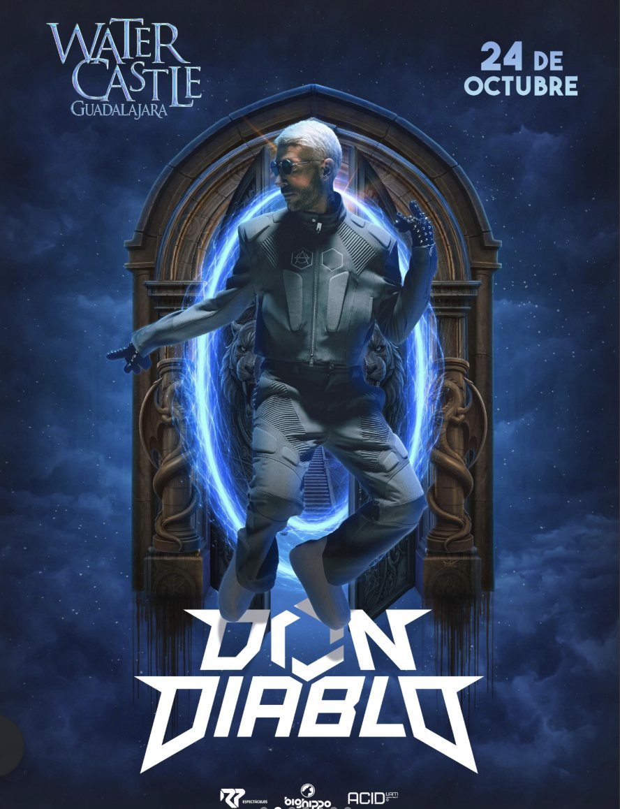 Cartel oficial de Don Diablo en Water Castle Guadalajara, 24 de octubre