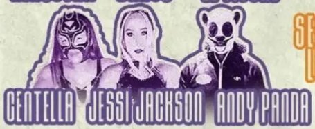 Centella, Jessi Jackson y Andy Panda en el cartel